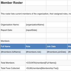 Member Roster