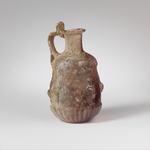 Ancient Purple Glass Handled Jug