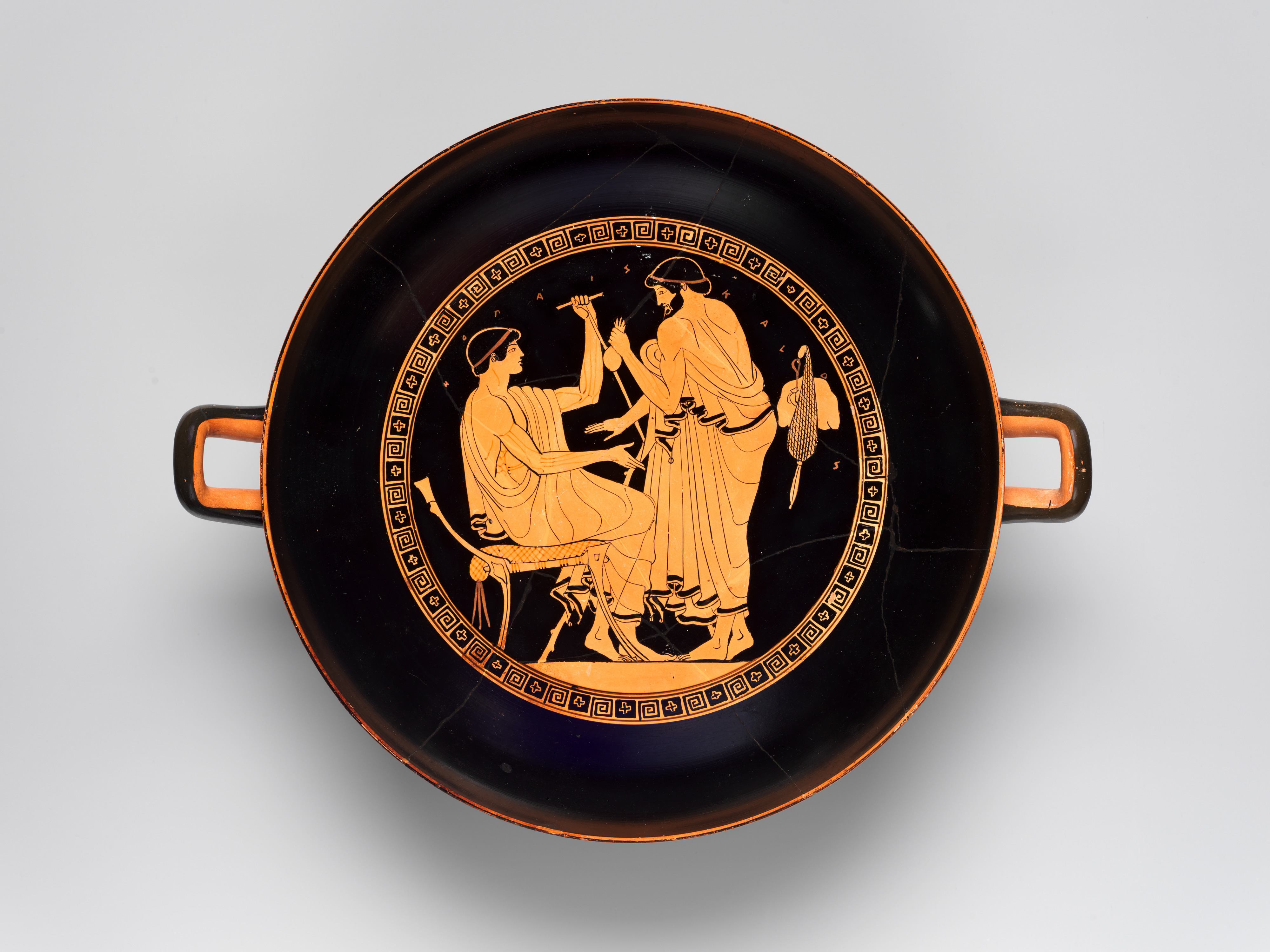 Ancient Greek Red-figure Ceramic Kylix
