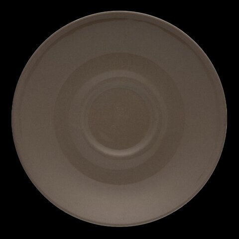 Plain Gray Circular Ceramic Dish