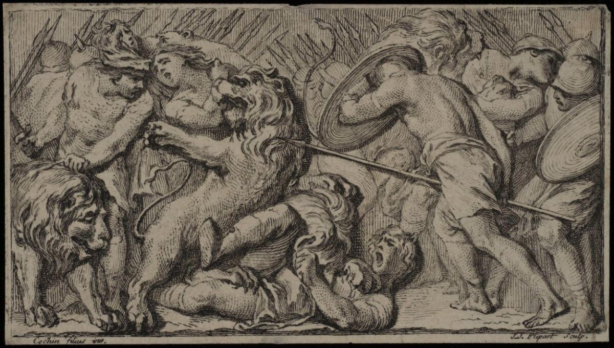 Lion Hunt Engraving