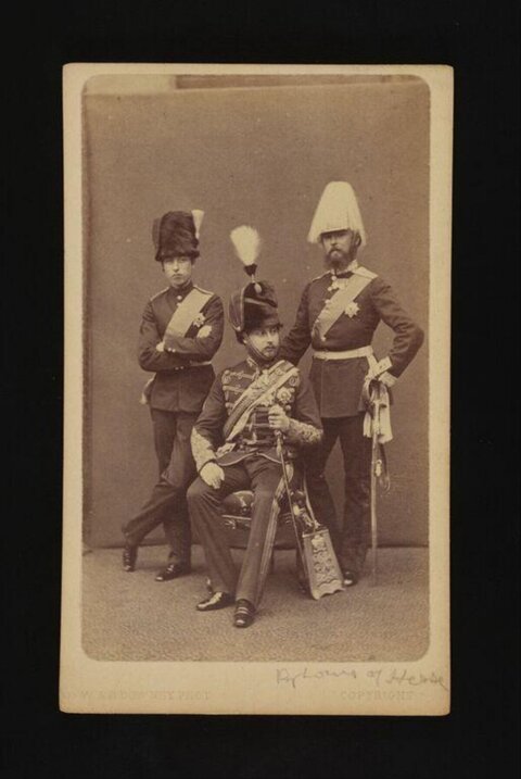 Vintage Portrait of Three Military Officers
