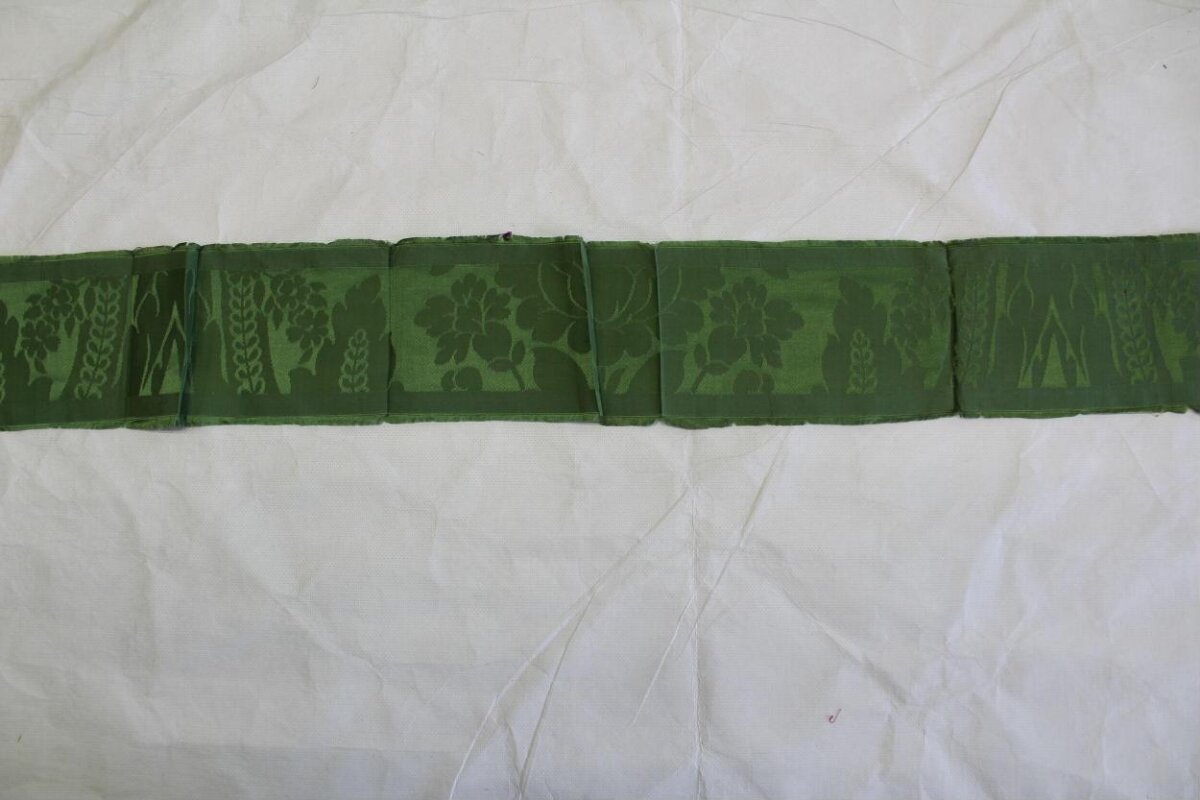 Green Patterned Fabric Strip