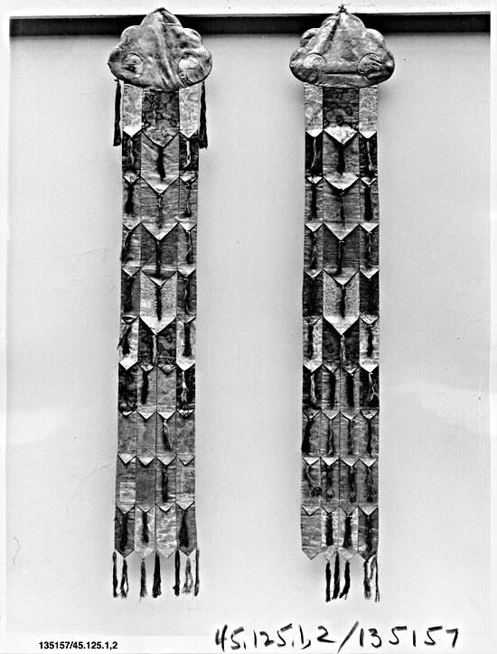 Pair of Antique Textile Hanging Ornaments