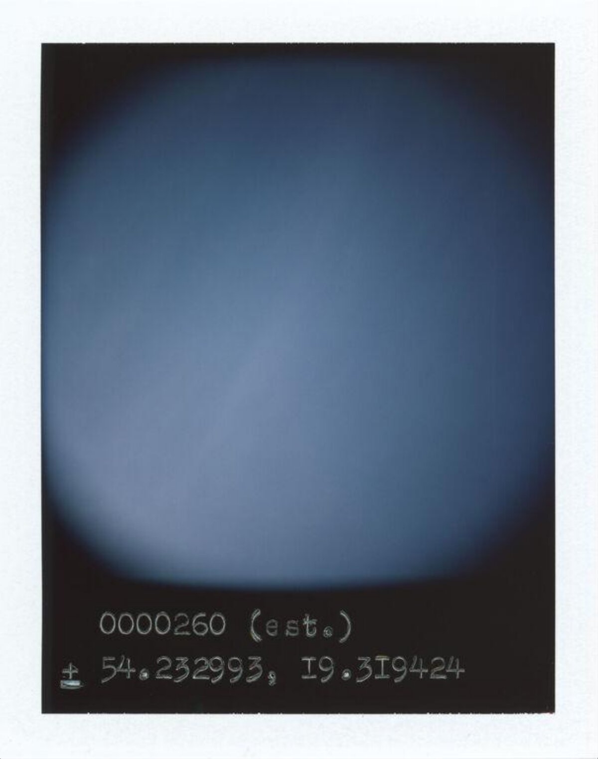 Minimalist Polaroid With Coordinates