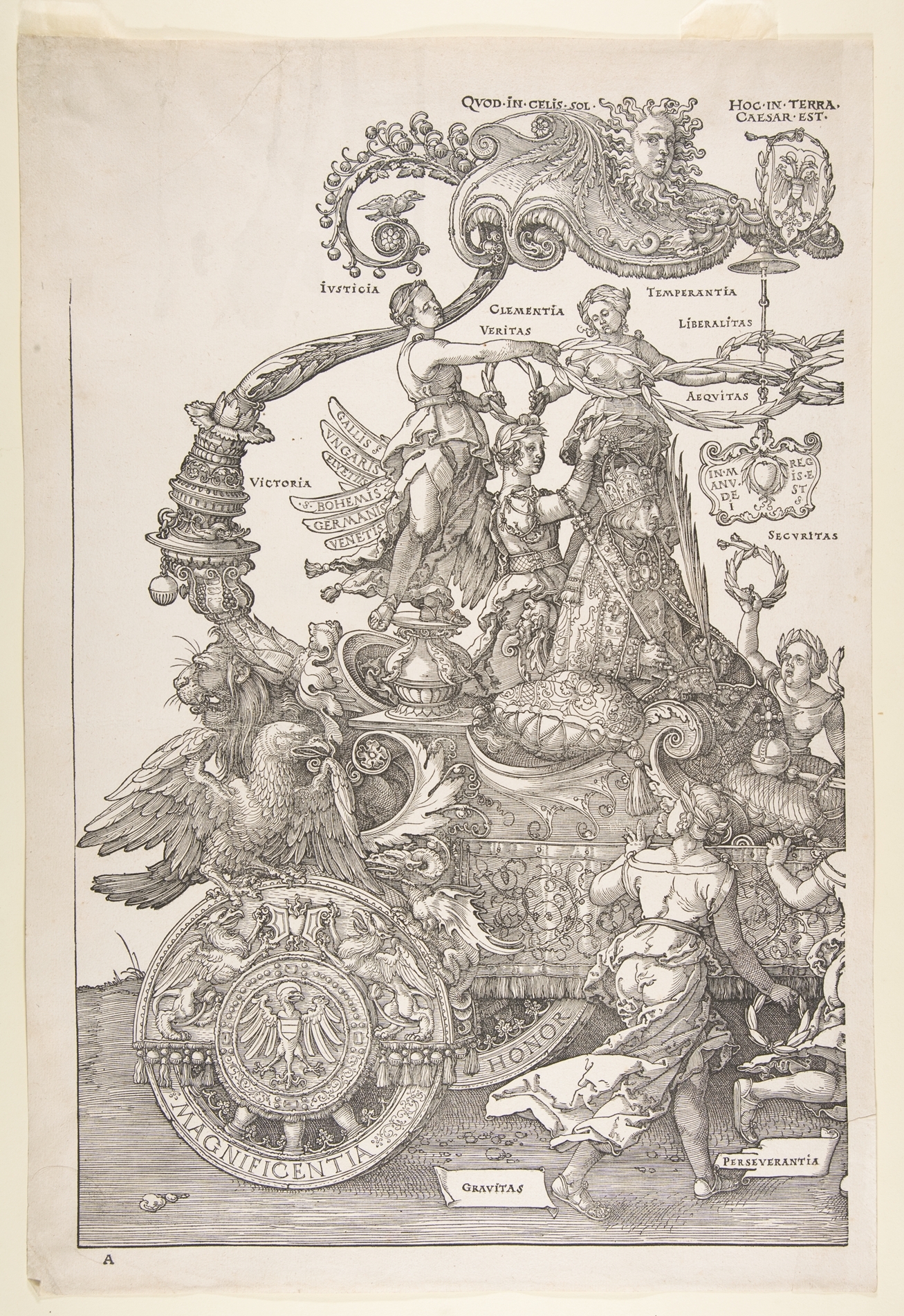 Renaissance Engraving of Imperial Triumphal Chariot