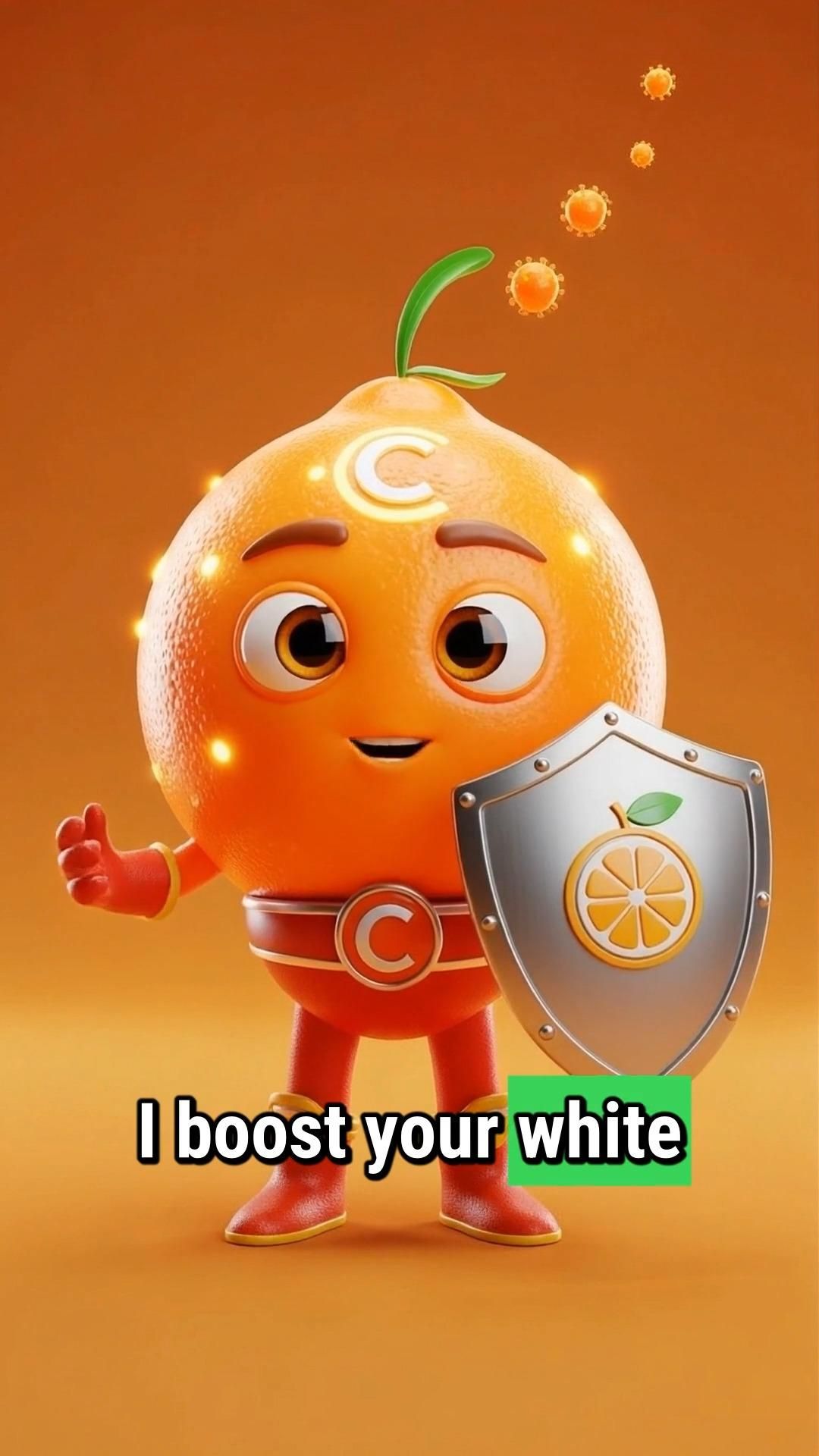 Vitamin C Orange Immunity Protection Mascot