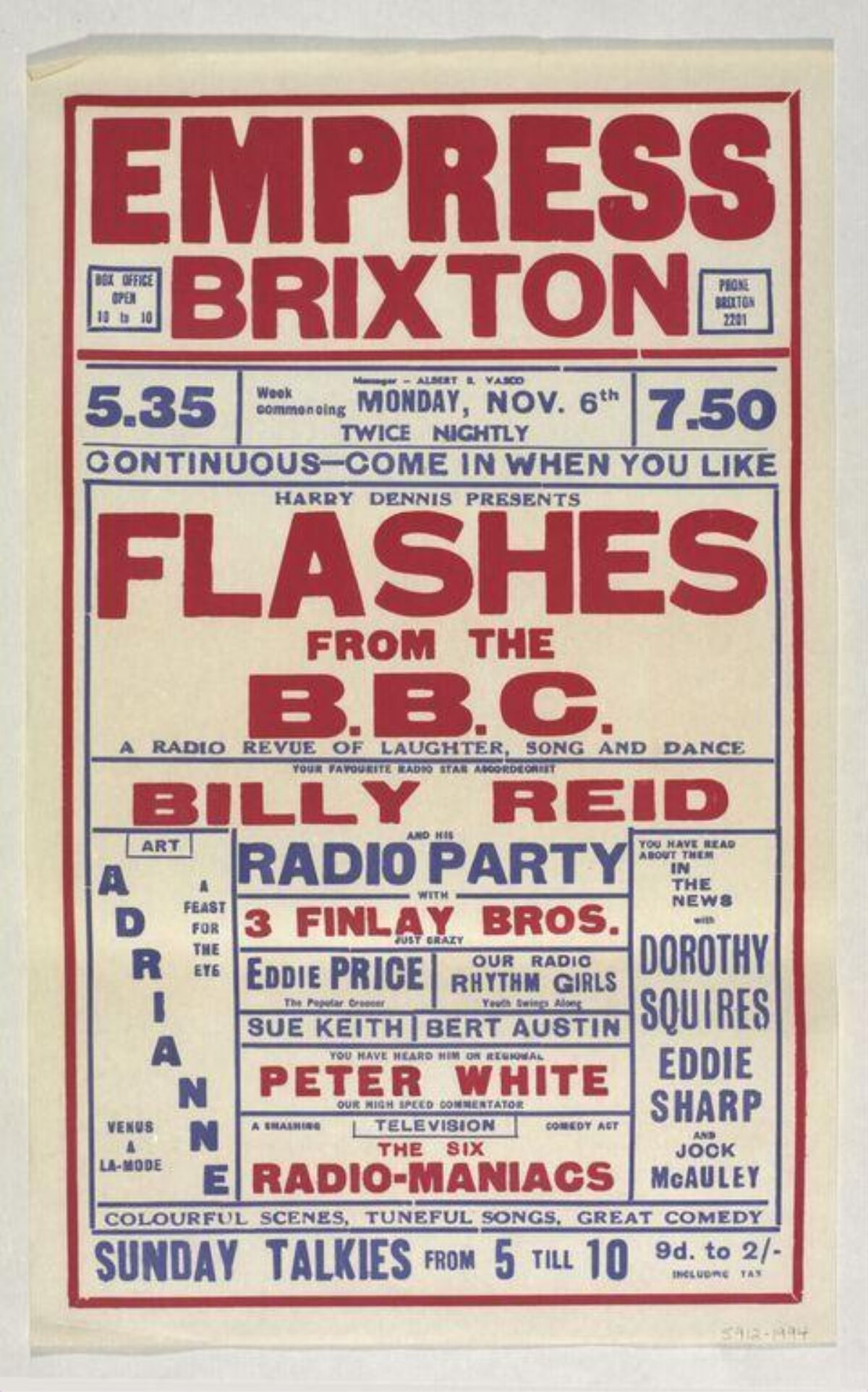 Flashes from the BBC Vintage Show Poster