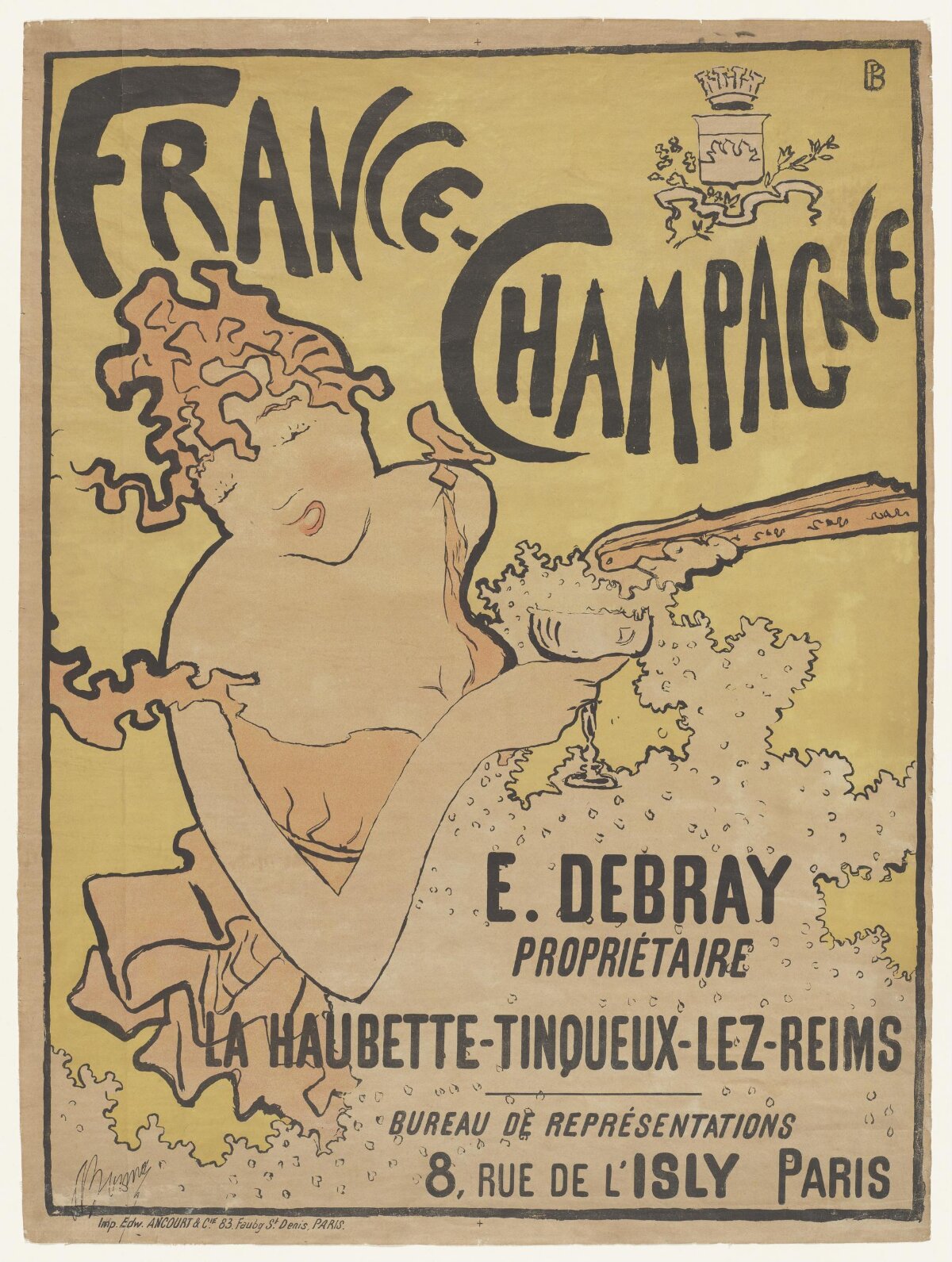Vintage France Champagne Advertising Poster