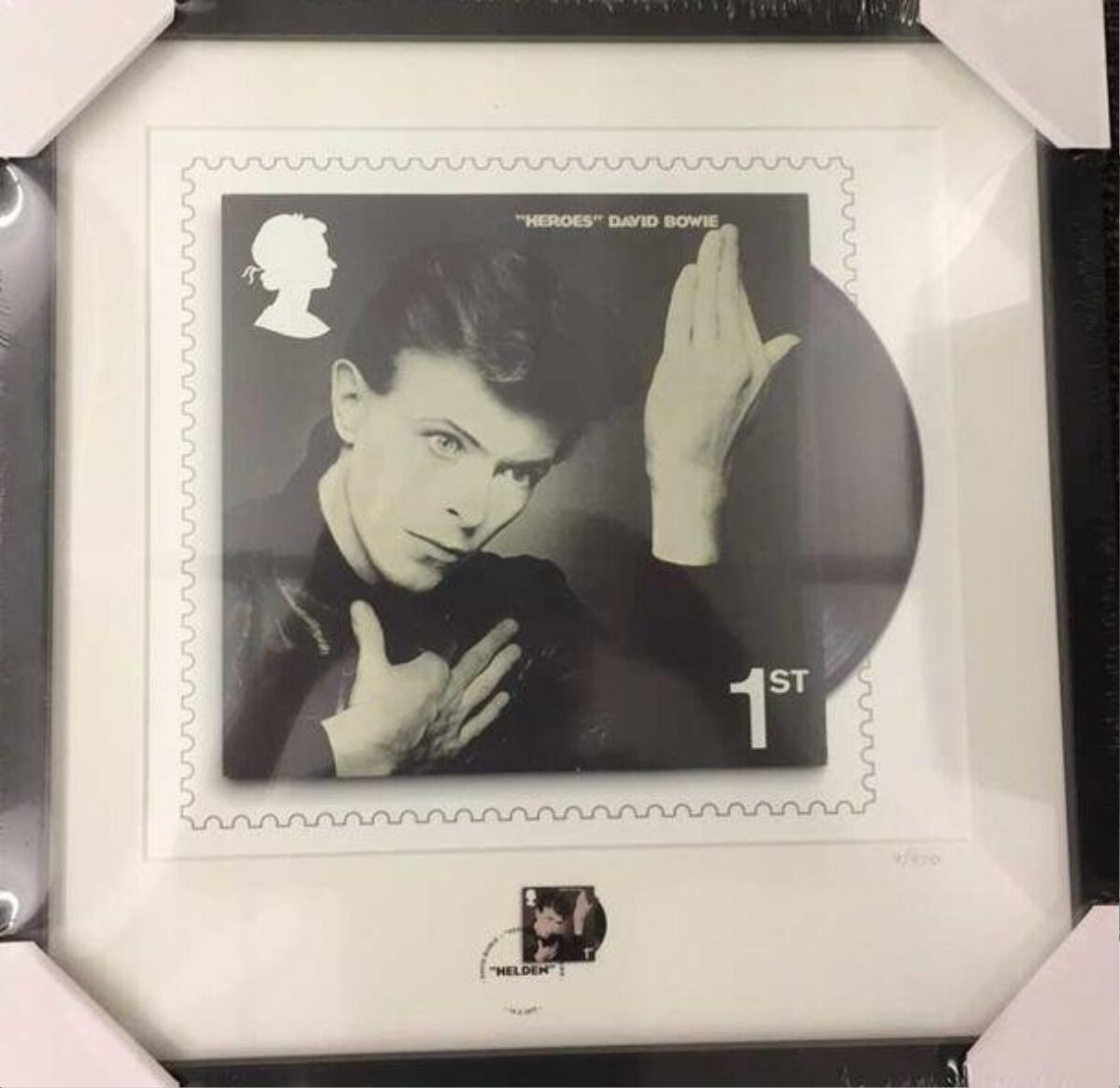 Framed David Bowie Heroes Stamp