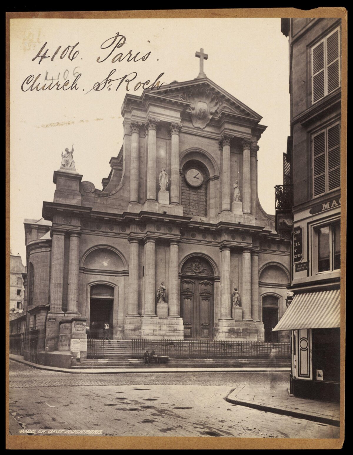 Vintage View of Paris Saint Roch Church