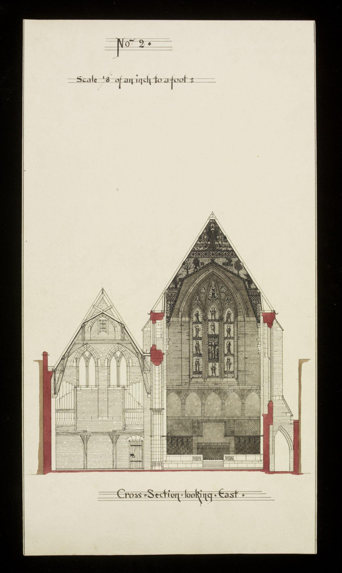 Gothic Church Cross Section Drawing