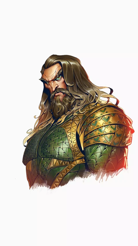 Comic Style Portrait of Aquaman