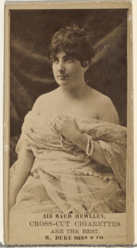 Vintage Cigarette Card of Maud Hewllen