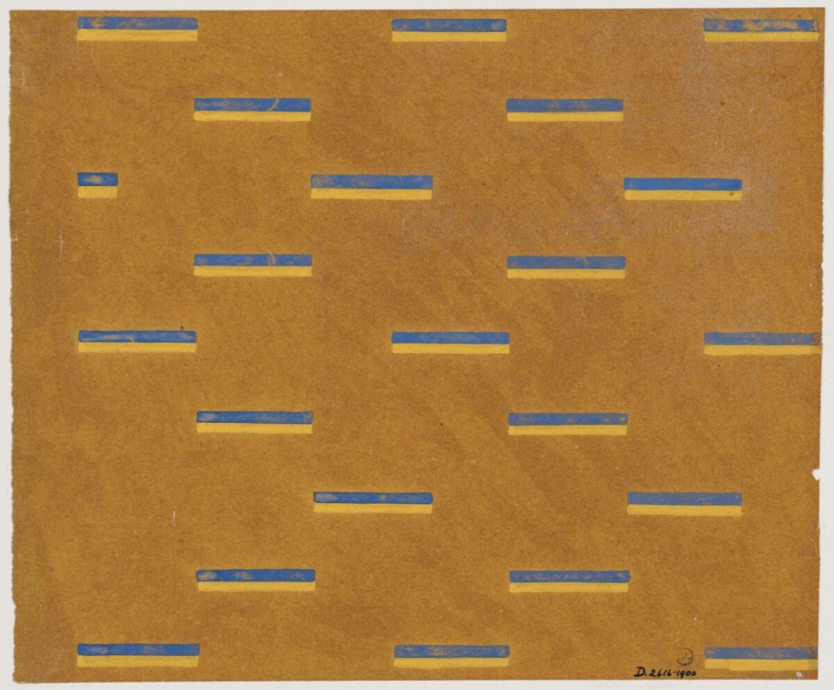Blue Yellow Bar Geometric Pattern