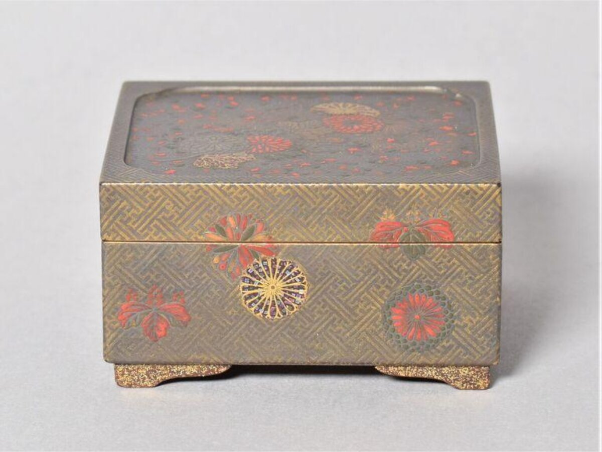 Floral Patterned Decorative Lacquer Box