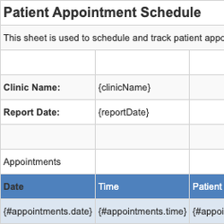 Patient Appointment Schedule
