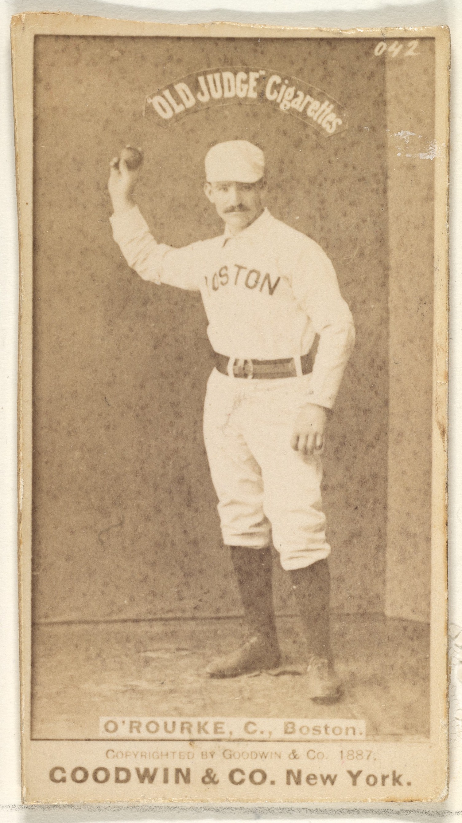 1887 Boston Baseball Player Cigarette Card