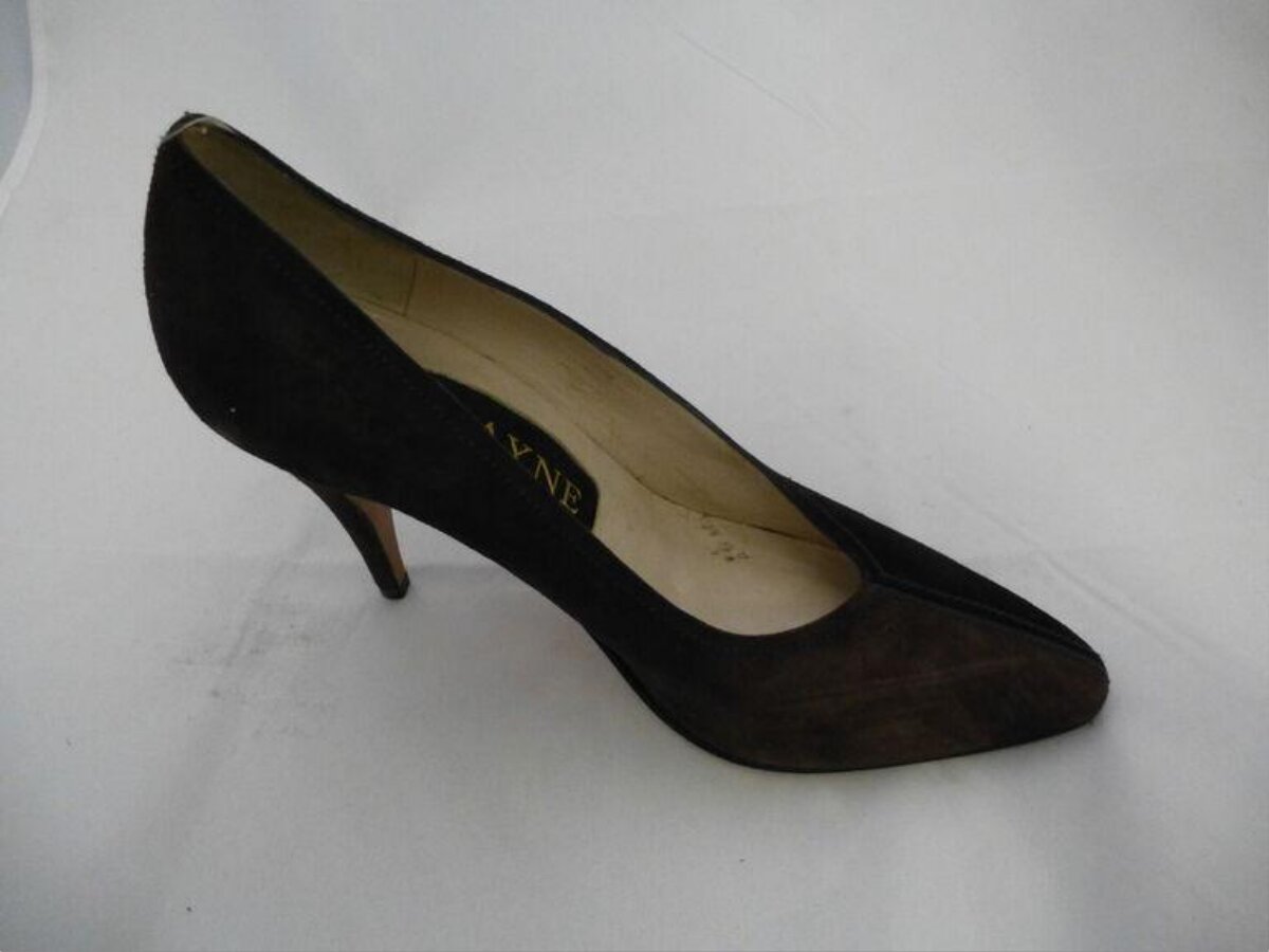 Single Black Suede High Heel Pump