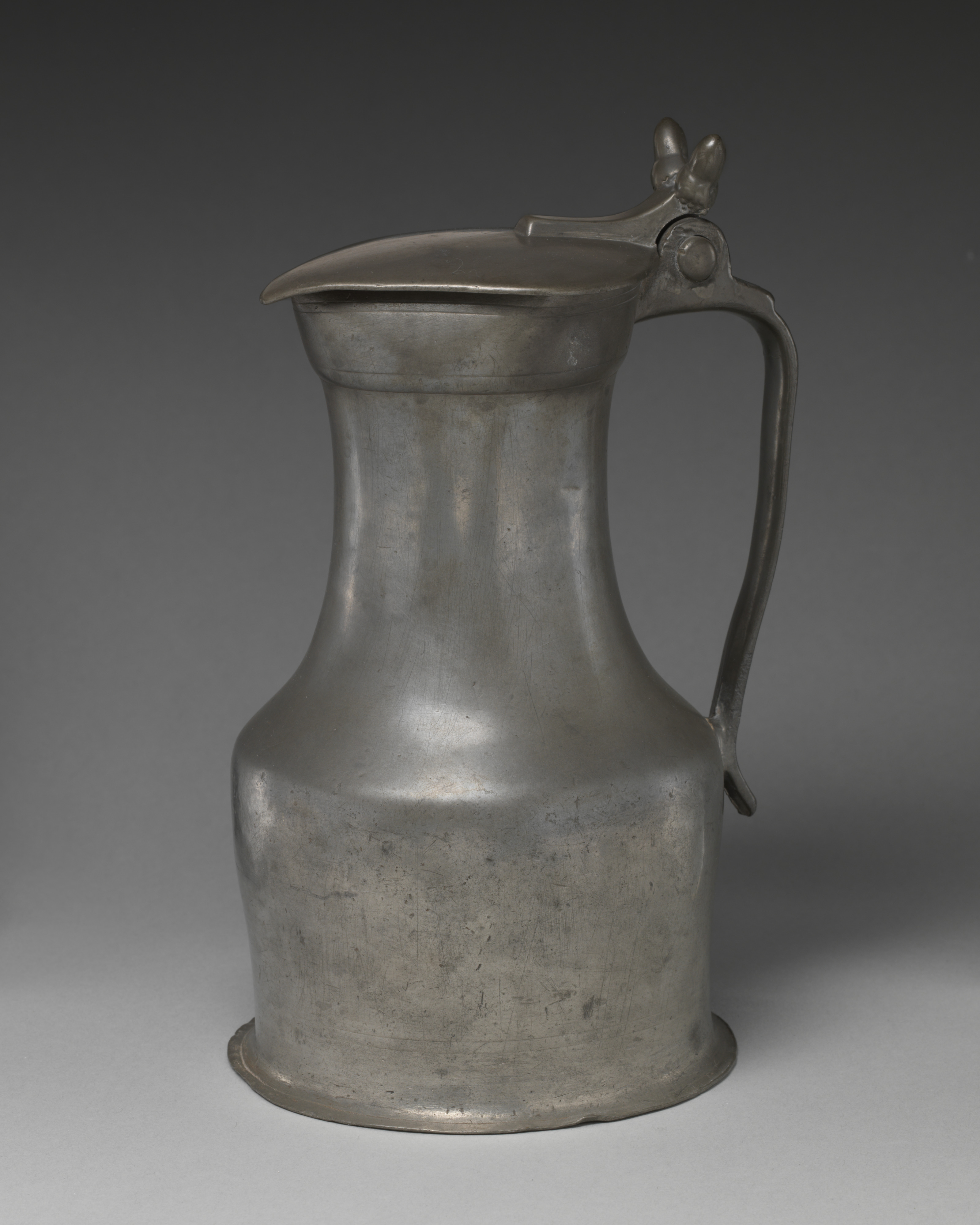 Antique Pewter Lidded Pitcher