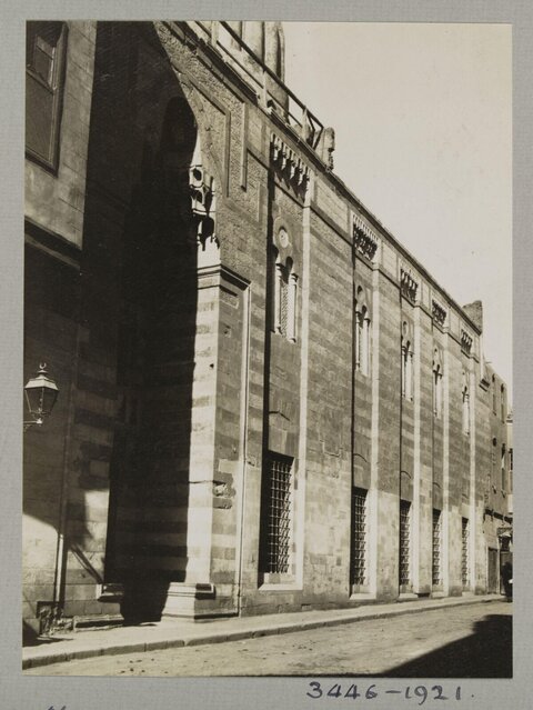 Vintage Street View of Historic Building Facade