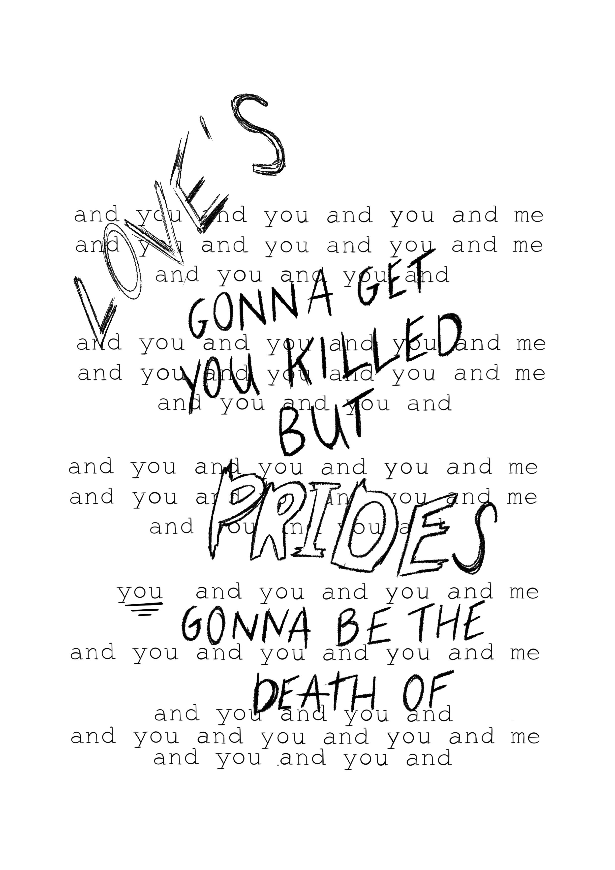 Love and Pride Lyric Typography