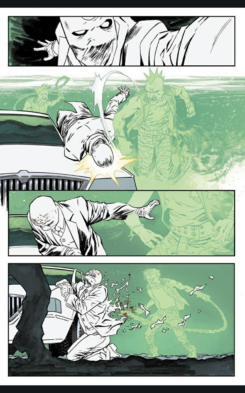 Masked Character Comic Fight Scene