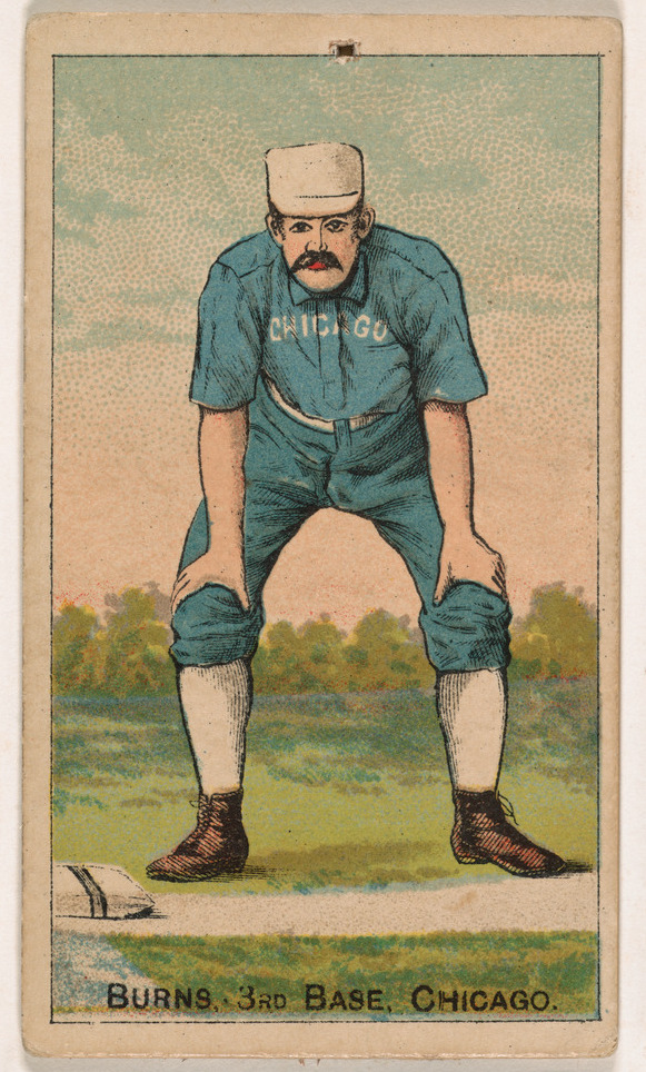 Vintage Chicago 3rd Base Burns Baseball Card