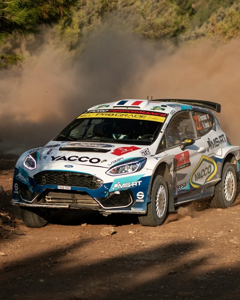 Ford Rally Car on Dirt Stage