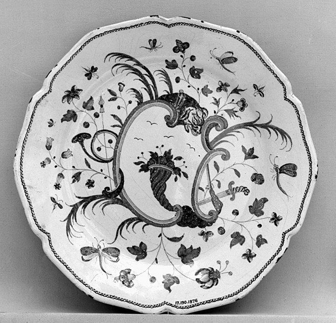 Antique Decorated Ceramic Plate