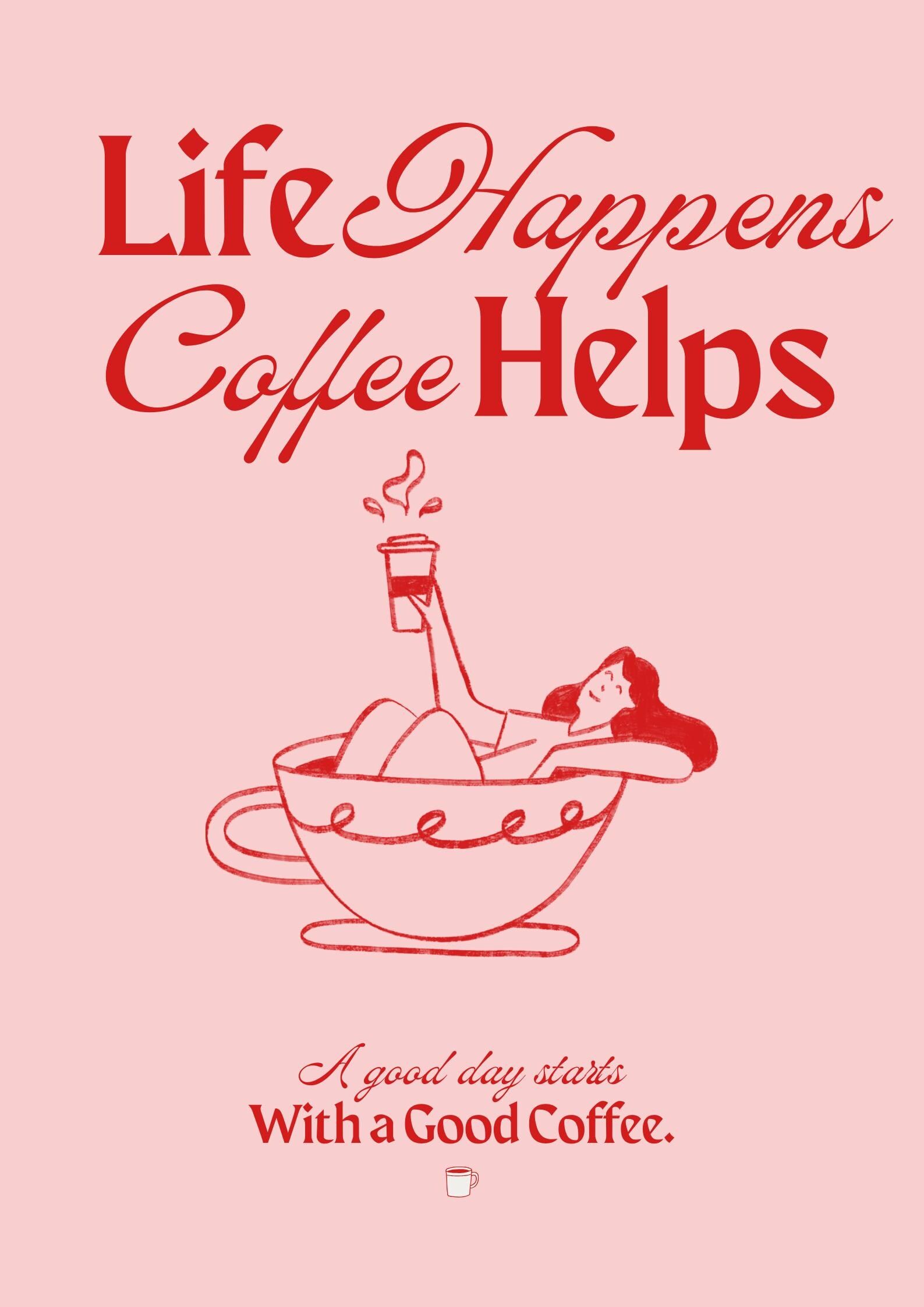 Coffee Themed Quote Poster