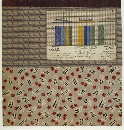Vintage Textile Design Draft & Sample