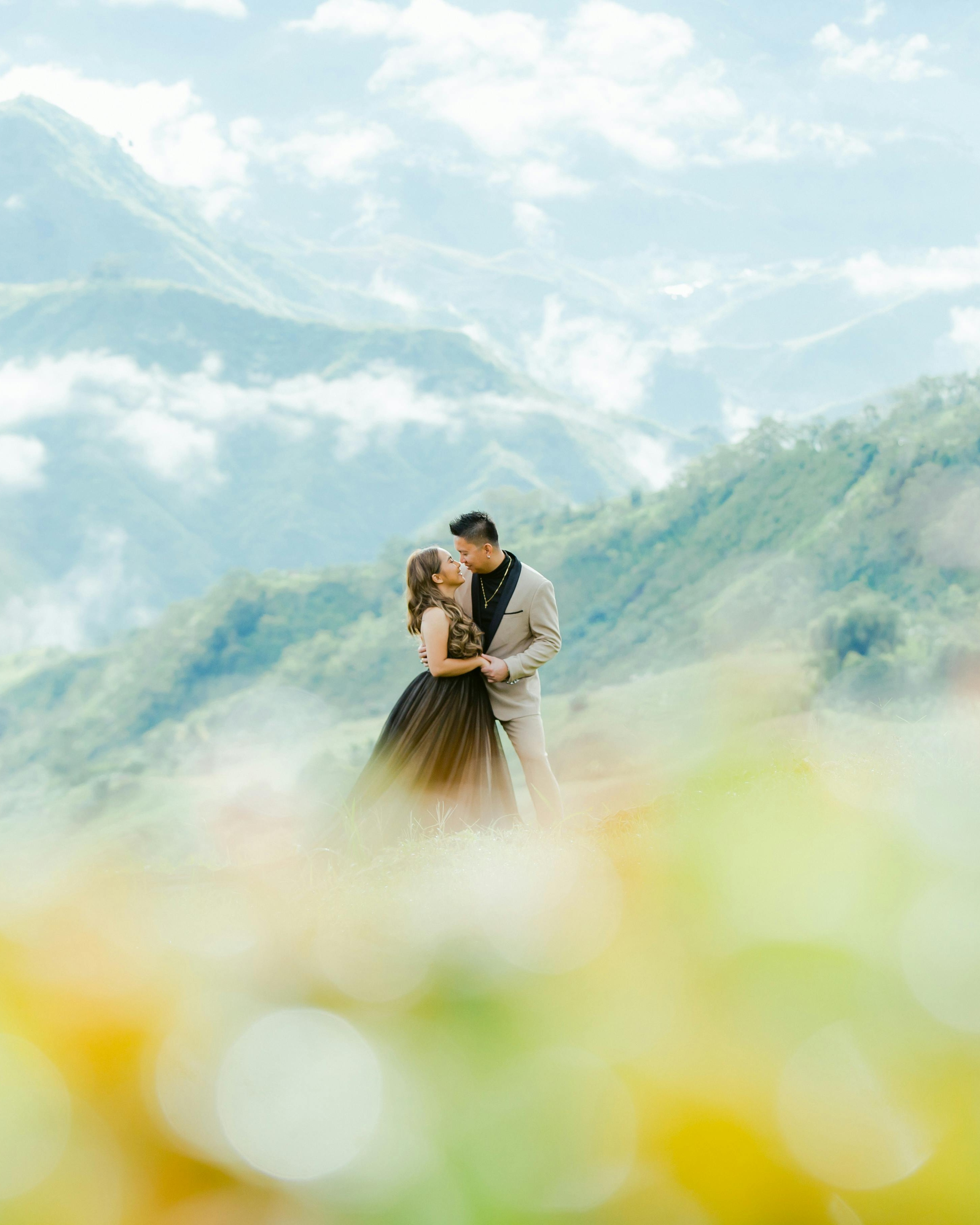 Engaged Couple in Mountain Landscape