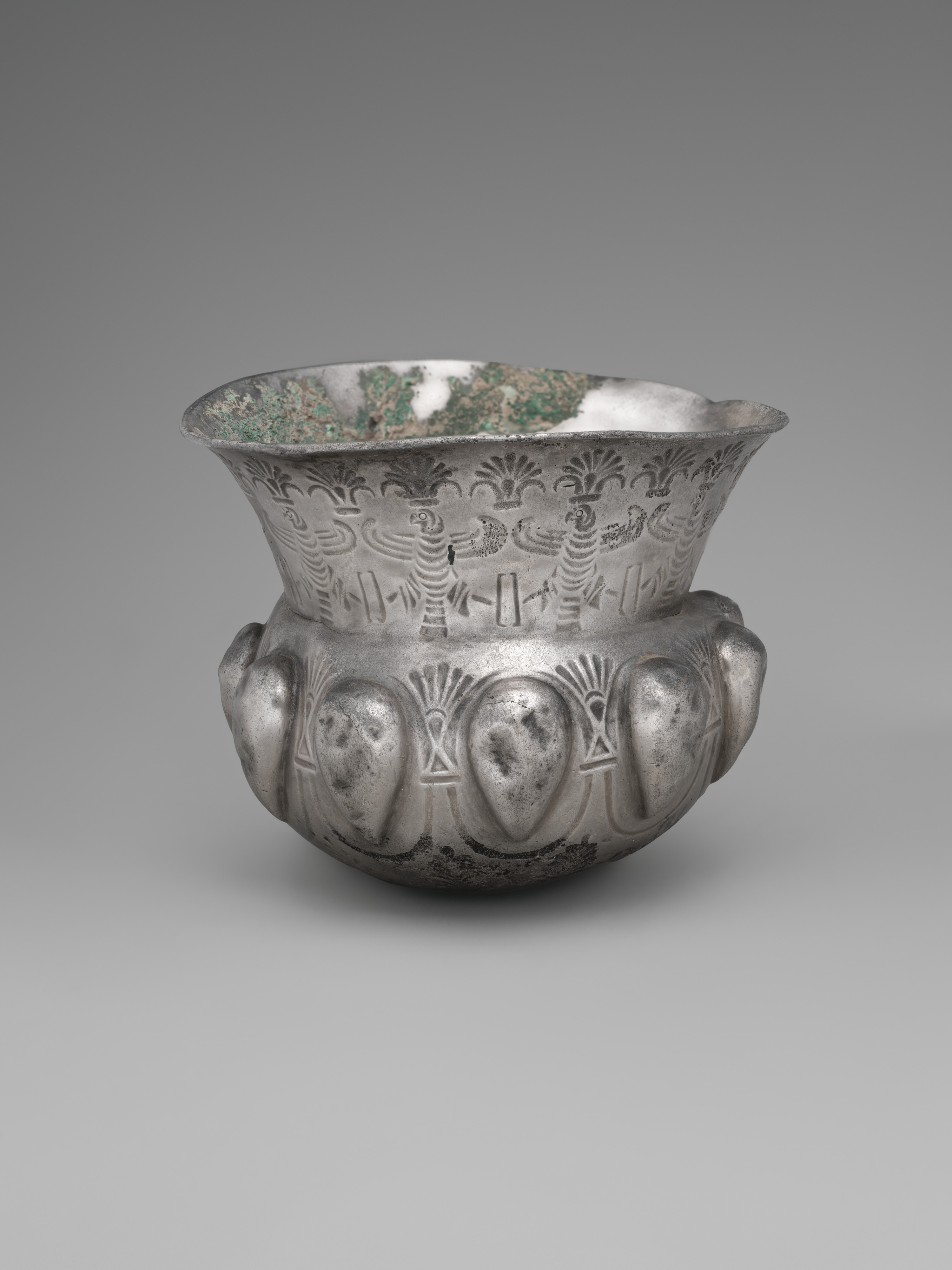 Ancient Engraved Silver Bowl