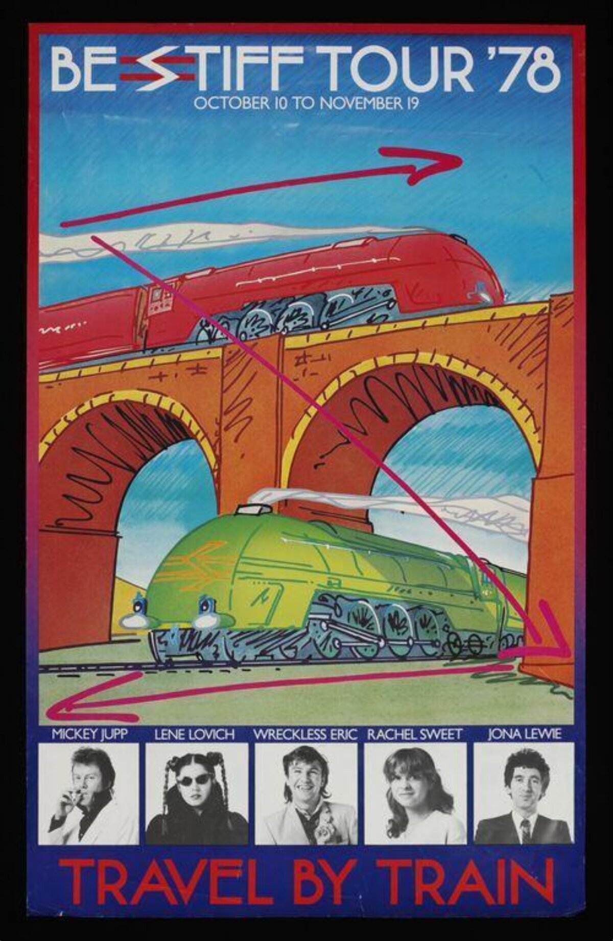 Be Stiff Tour '78 Concert Poster