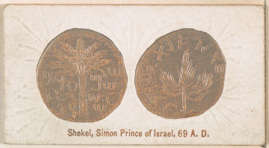 Ancient Shekel Coin Illustration