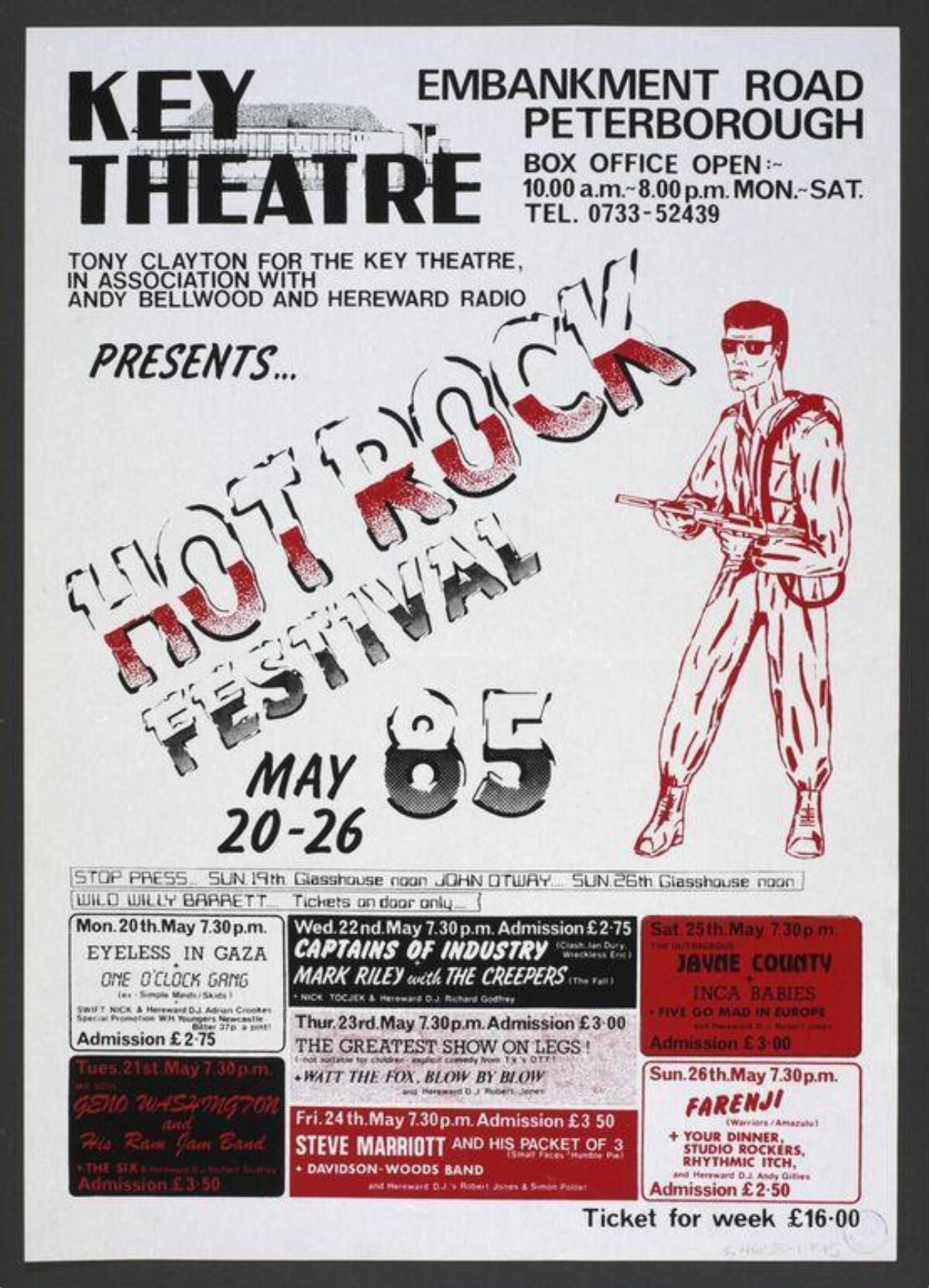 1985 Hot Rock Festival Poster