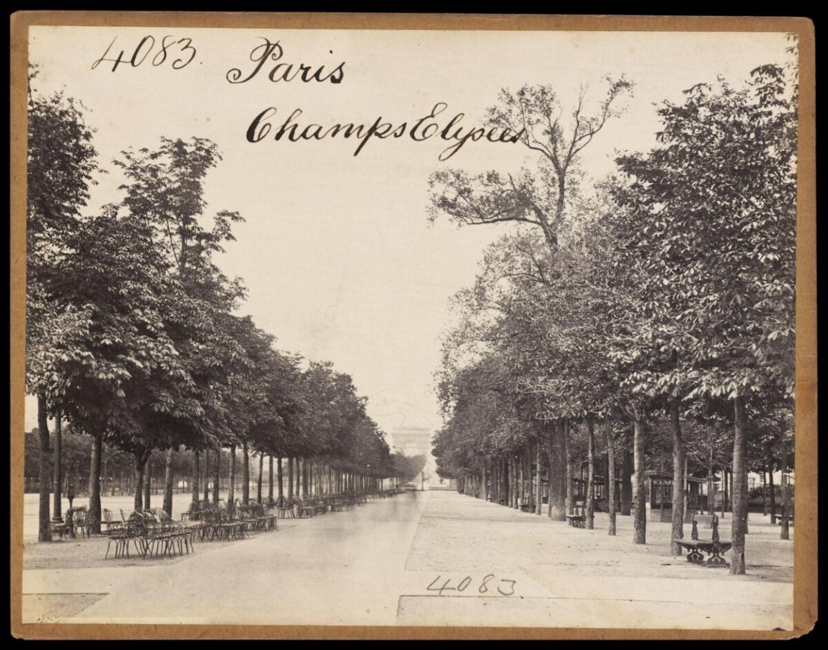 Vintage Paris Champs Elysees View