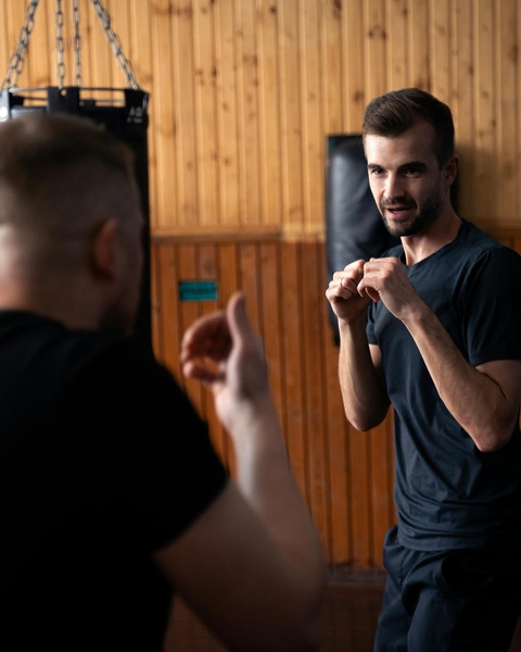Boxing Training Session In Gym