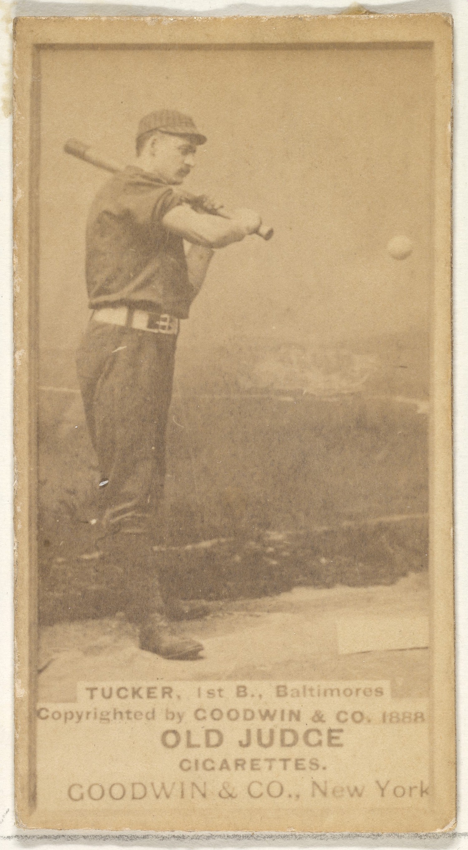1888 Old Judge Tucker Baseball Card