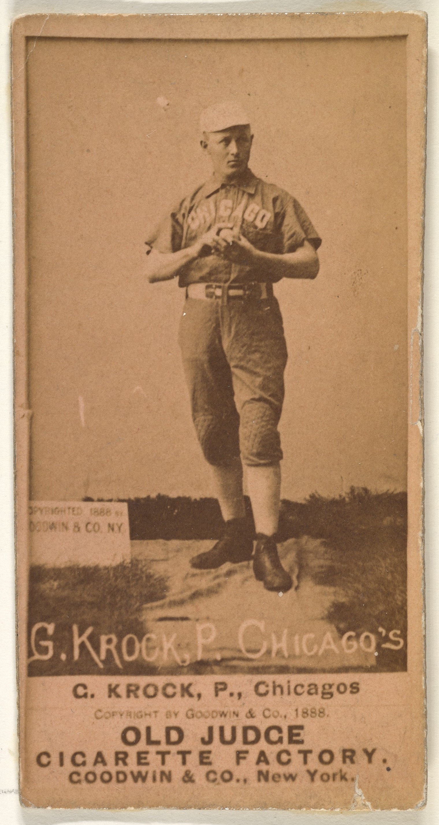 Old Judge G. Krock Baseball Cigarette Card
