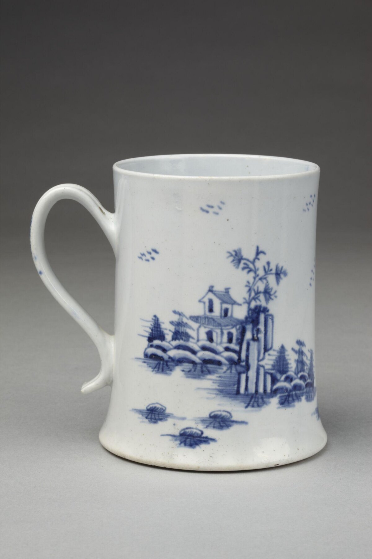 Blue and White Landscape Porcelain Mug