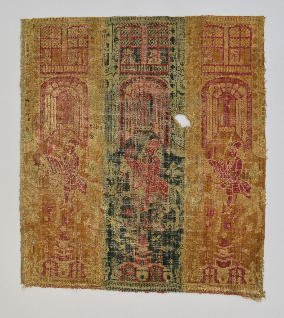 Antique Patterned Woven Textile Fragment