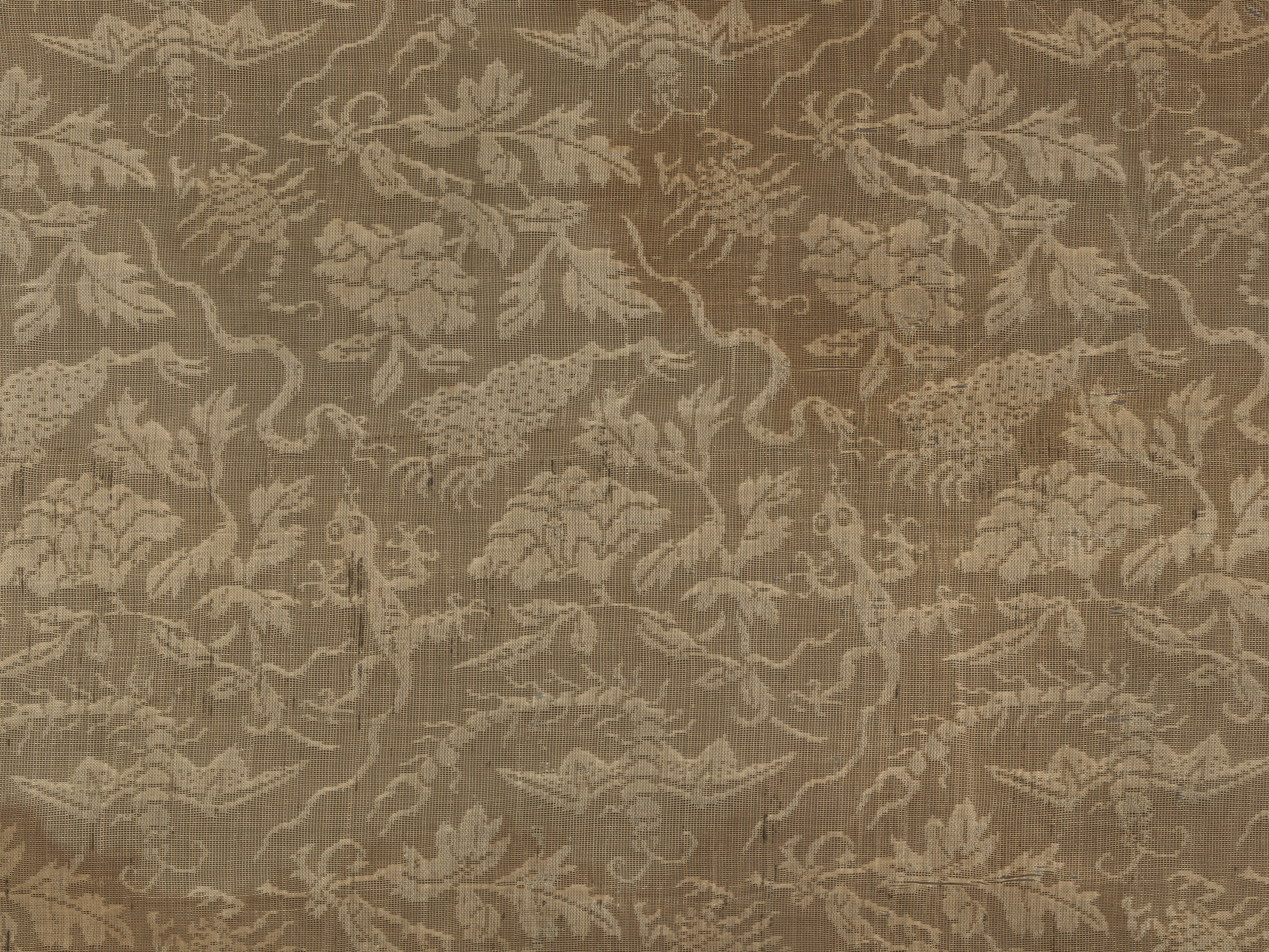 Vintage Floral Patterned Textile