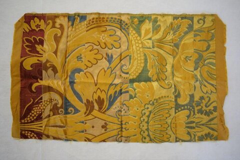 Antique Floral Patterned Textile Fragment