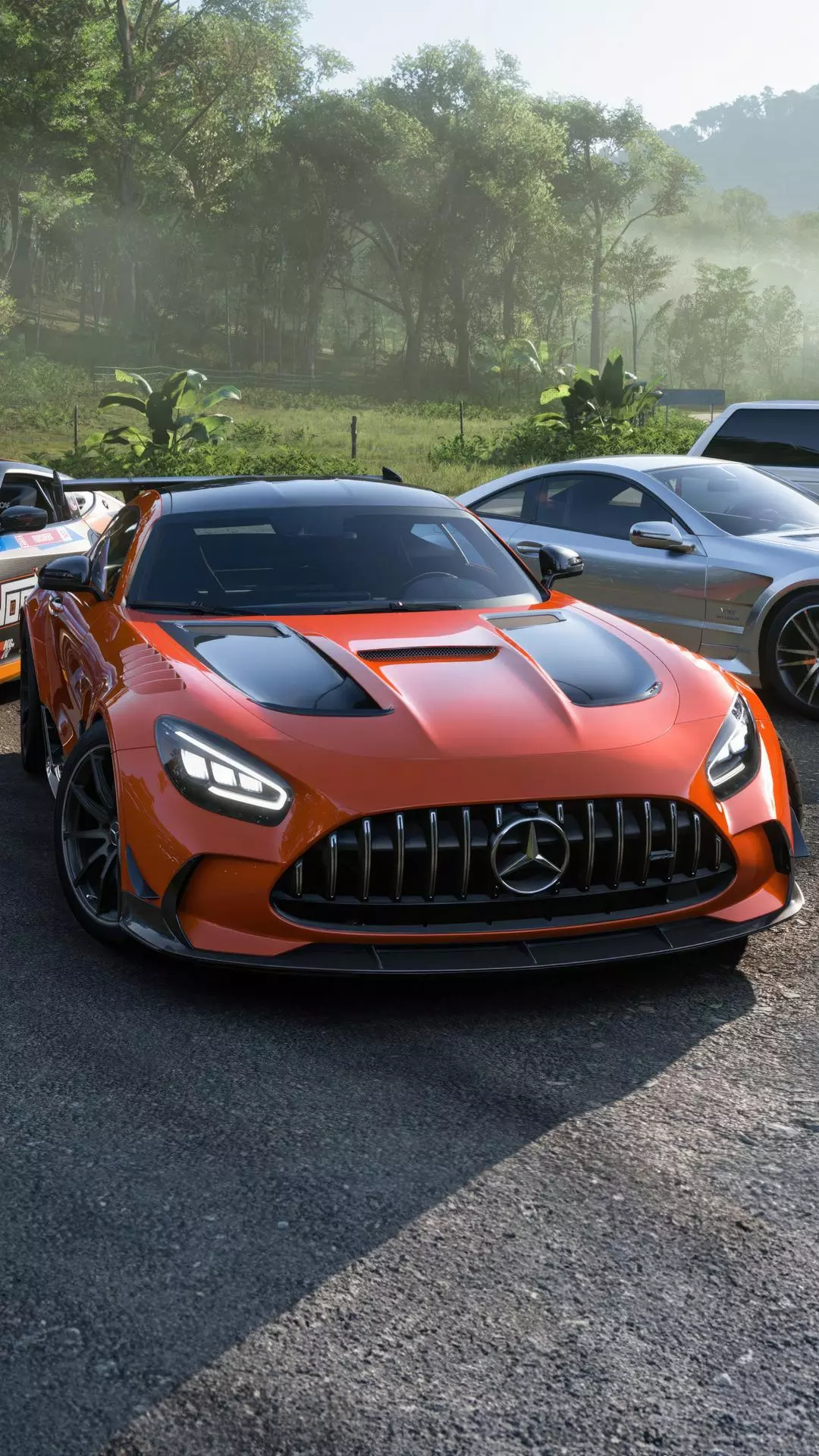 Orange Mercedes AMG Sports Car