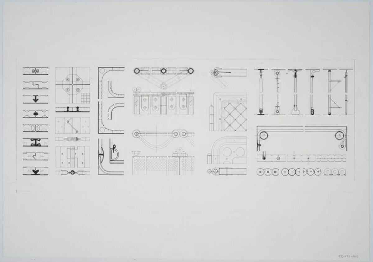 Architectural Railing Detail Technical Drawings