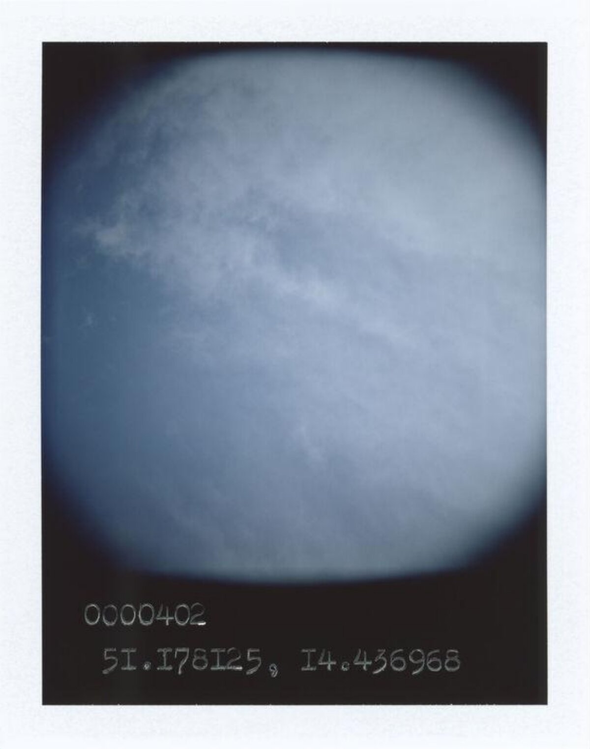 Cloudy Blue Sky with Coordinates