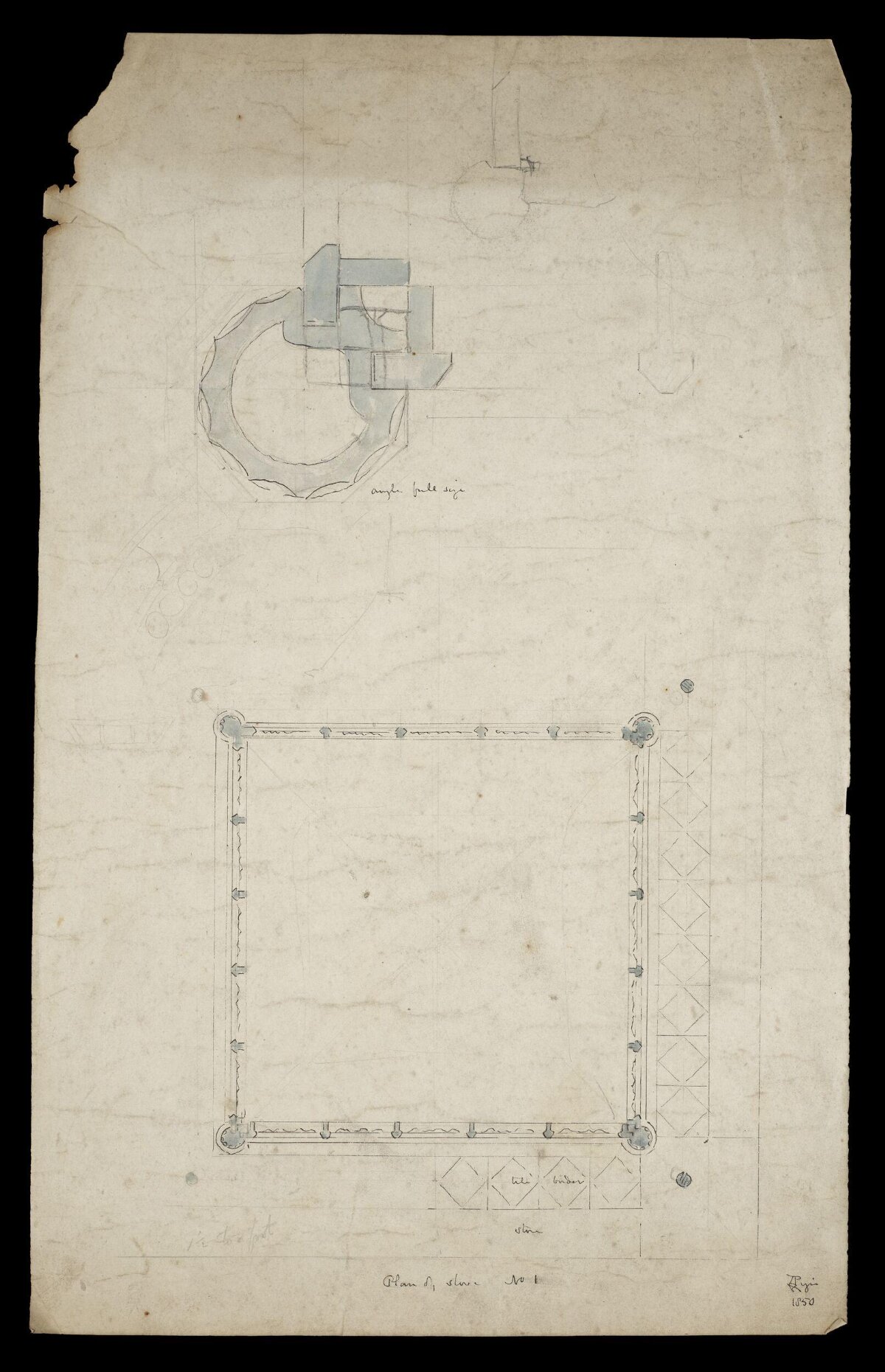 1850 Architectural Plan Sketches