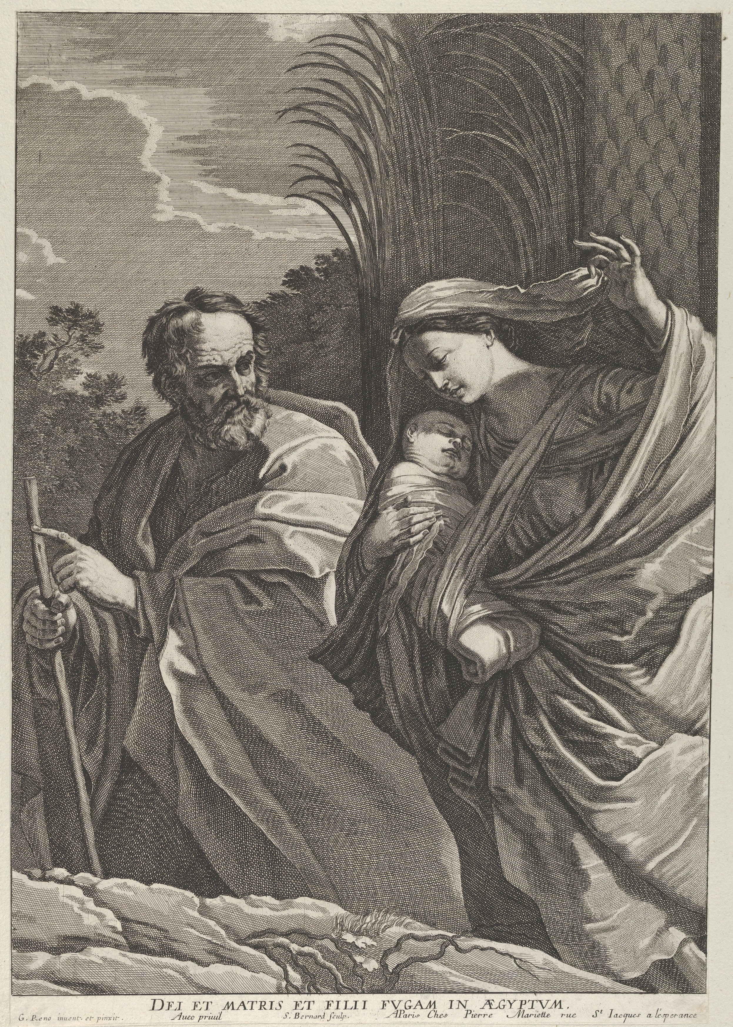 Flight into Egypt Engraving